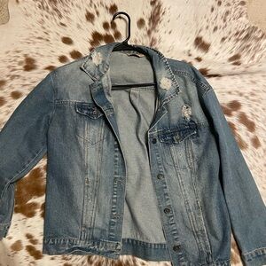 Highway Jeans Distressed Blue Denim Jacket